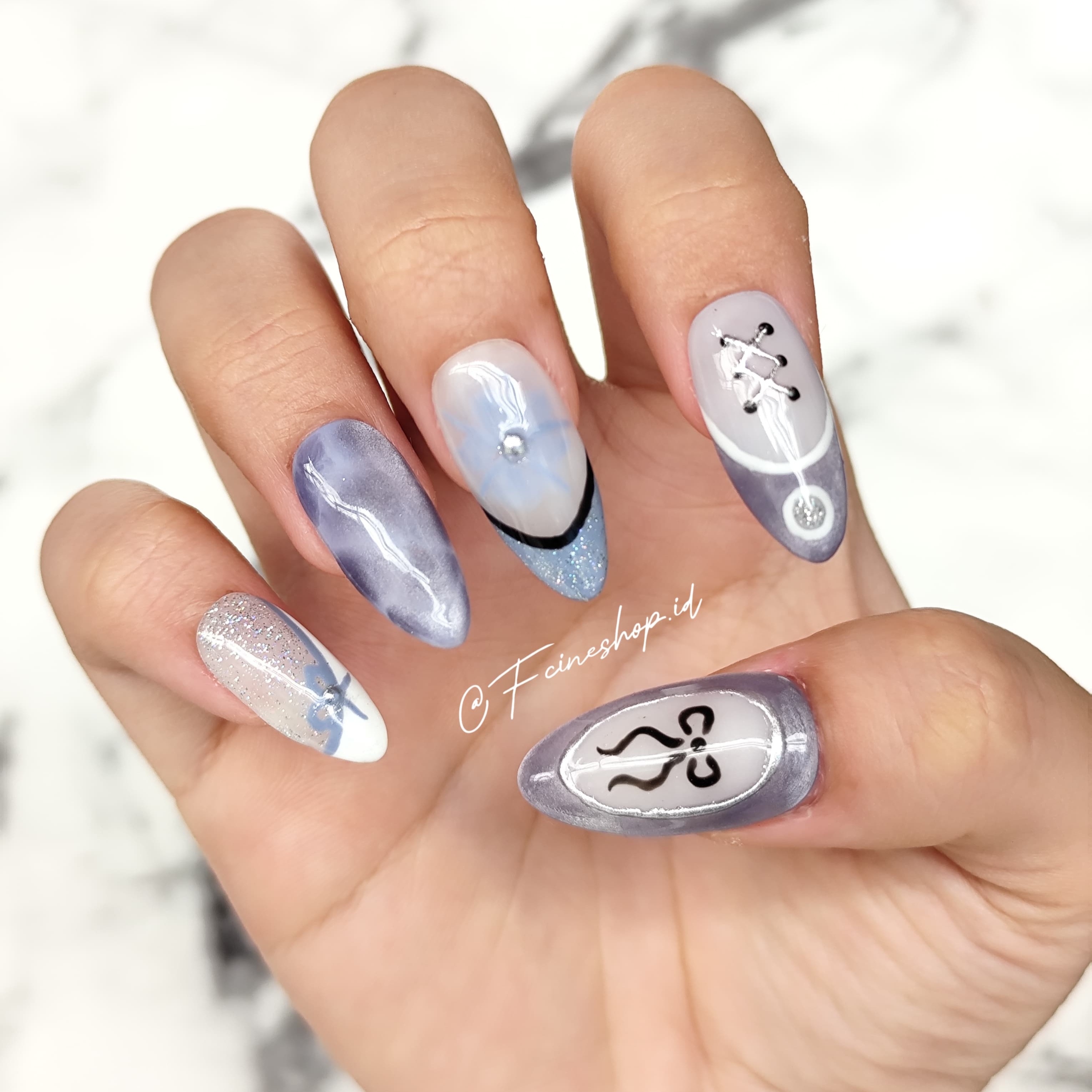 Coquette and Grey & Blue Cat Eye 2