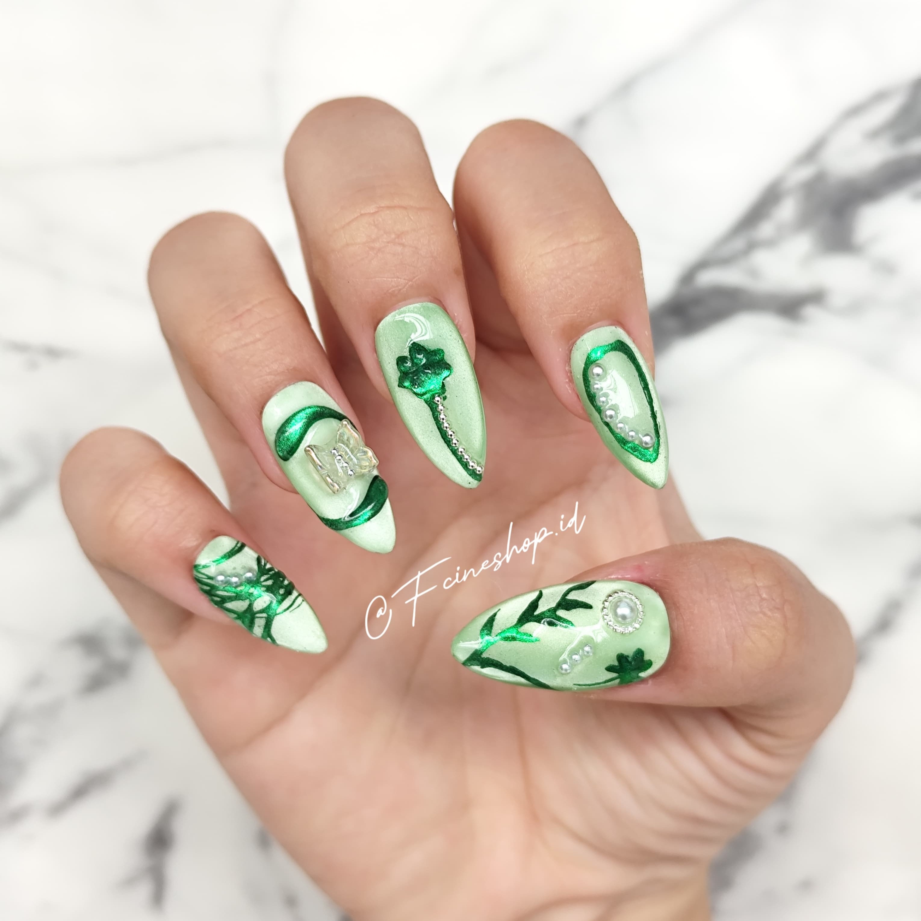 Green Emerald & Soft Cat Eye 2