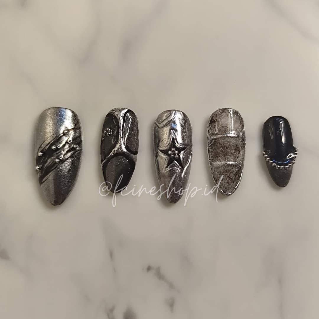 Silver and Black